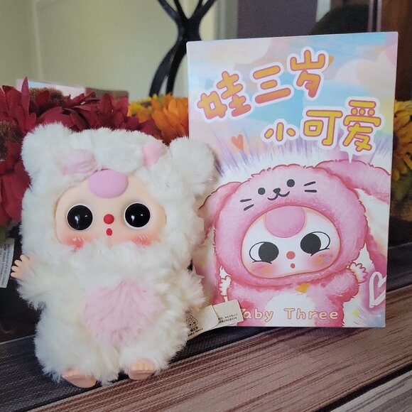 Baby Three Other - Baby Three White Lamb Plush Cute Collectible Doll Kawaii Soft Toy 2025